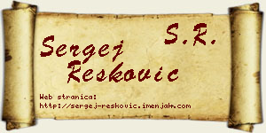 Sergej Resković vizit kartica